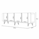 Ver imagem 2 de Aparador Buffet Bar 04 Portas 220cm Santiago B01 Off White Cinamomo - Lyam