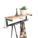 Ver imagem 3 de Prateleira com Cabideiro Style 9 Ganchos Natural e Preto