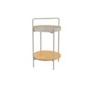 Ver imagem 5 de Mesinha Lateral Aura Redonda Apoio Bandeja Metal Madeira