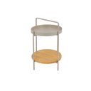 Ver imagem 1 de Mesinha Lateral Aura Redonda Apoio Bandeja Metal Madeira