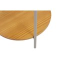 Ver imagem 4 de Mesinha Lateral Aura Redonda Apoio Bandeja Metal Madeira