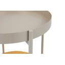 Ver imagem 3 de Mesinha Lateral Aura Redonda Apoio Bandeja Metal Madeira