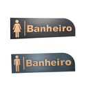 Ver imagem 1 de Placa Sinalização Banheiro Wc Mdf Masculino Feminino Parede - Mas/fem