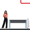 Ver imagem 5 de Mesa Madeira M150/70P25TUB 150cm Industrial Grafito e Azul Dali Cinza