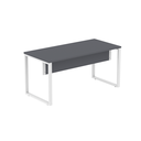 Ver imagem 3 de Mesa Madeira M150/70P25TUB 150cm Industrial Grafito e Branco Cinza