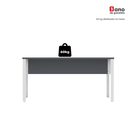 Ver mais imagens de Mesa Madeira M150/70P25TUB 150cm Industrial Grafito e Branco Cinza