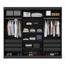 Ver imagem 5 de Guarda-roupa Casal 3 Portas 1 Porta Espelho 6 Gavetas Grajaú Yescasa