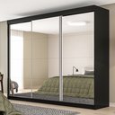 Ver imagem 1 de Guarda-roupa Casal 3 Portas com Espelho 6 Gavetas Grajaú Yescasa