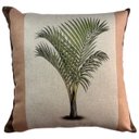 Ver imagem 2 de Capa de Almofada Linho Palmeira Verde Moldura Marrom 45x45cm - Palmeira 3
