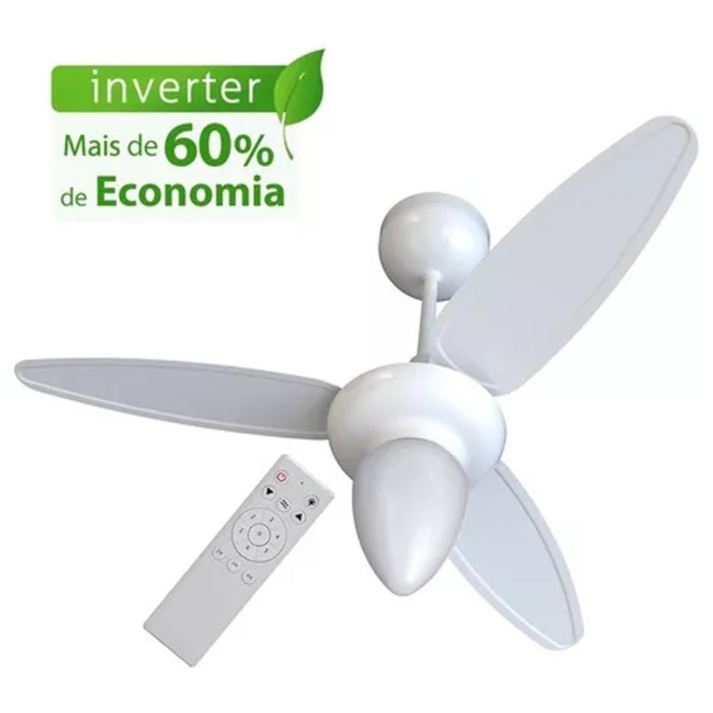 Ventilador de Teto Inverter Wind Branco com Controle Remoto Bivolt E-27 Ventisol - 2