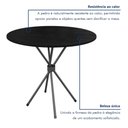Ver mais imagens de Conjunto Sala de Jantar Mesa Redonda com 4 Cadeiras Ardósia e Aço Kelly Prata Martelado/Patativa