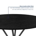 Ver imagem 5 de Conjunto Sala de Jantar Mesa Redonda com 4 Cadeiras Ardósia e Aço Kelly Prata Martelado/Patativa