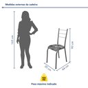 Ver imagem 4 de Conjunto Sala de Jantar 4 Lugares Mesa 70cm Tampo Ardósia Kelly