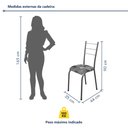 Ver imagem 4 de Conjunto Sala de Jantar Mesa Redonda com 4 Cadeiras Ardósia e Aço Kelly Prata Martelado/Patativa