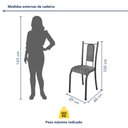 Ver imagem 4 de Conjunto Sala de Jantar 6 Cadeiras Tampo de Ardósia 140x75cm Isabela Martelado Prata/Onda