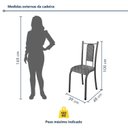 Ver imagem 4 de Conjunto Sala de Jantar 6 Cadeiras Tampo de Ardósia 140x75cm Isabela Martelado Prata/Onda