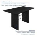 Ver mais imagens de Conjunto Sala de Jantar 6 Cadeiras Tampo de Ardósia 140x75cm Isabela Martelado Prata/Onda