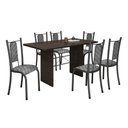 Ver imagem 2 de Conjunto Sala de Jantar 6 Lugares Mesa Tampo Ardósia Indiano 140x75cm Isabela