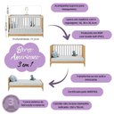 Ver imagem 6 de Quarto de Bebê Completo com Berço Americano 3 em 1 Bombom Multimóveis Mp4614 Branco/madeirado