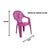 Kit Mesa Mais 2 Cadeiras Rosa e 2 Azul Infantil 58x26cm Teddy - 4