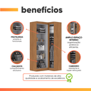 Ver imagem 4 de Guarda Roupas Modulado de Canto Madrid com 3 Portas Maxel