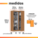 Ver imagem 3 de Guarda Roupas Modulado de Canto Madrid com 3 Portas Maxel