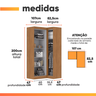 Guarda Roupas Modulado de Canto Madrid com 3 Portas Maxel - 3