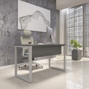 Ver imagem 1 de Mesa Madeira M150/70P25TUB 150cm Industrial Grafito e Cinza