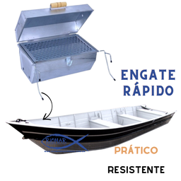 Churrasqueira Para Barco A Bafo Com 04 Espetos - 6