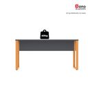 Ver mais imagens de Mesa Madeira M150/70P25TUB 150cm Industrial Grafito e Laranja Picasso Cinza