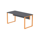 Ver imagem 6 de Mesa Madeira M150/70P25TUB 150cm Industrial Grafito e Laranja Picasso Cinza