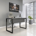 Ver imagem 1 de Mesa Madeira M150/70P25TUB 150cm Industrial Grafito e Preto Cinza