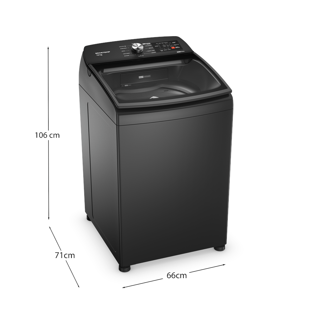 Máquina de Lavar Brastemp 16kg Cinza Platinum com Tecnologia Flex Wash e Ciclo Tira Manchas Advanced - 4