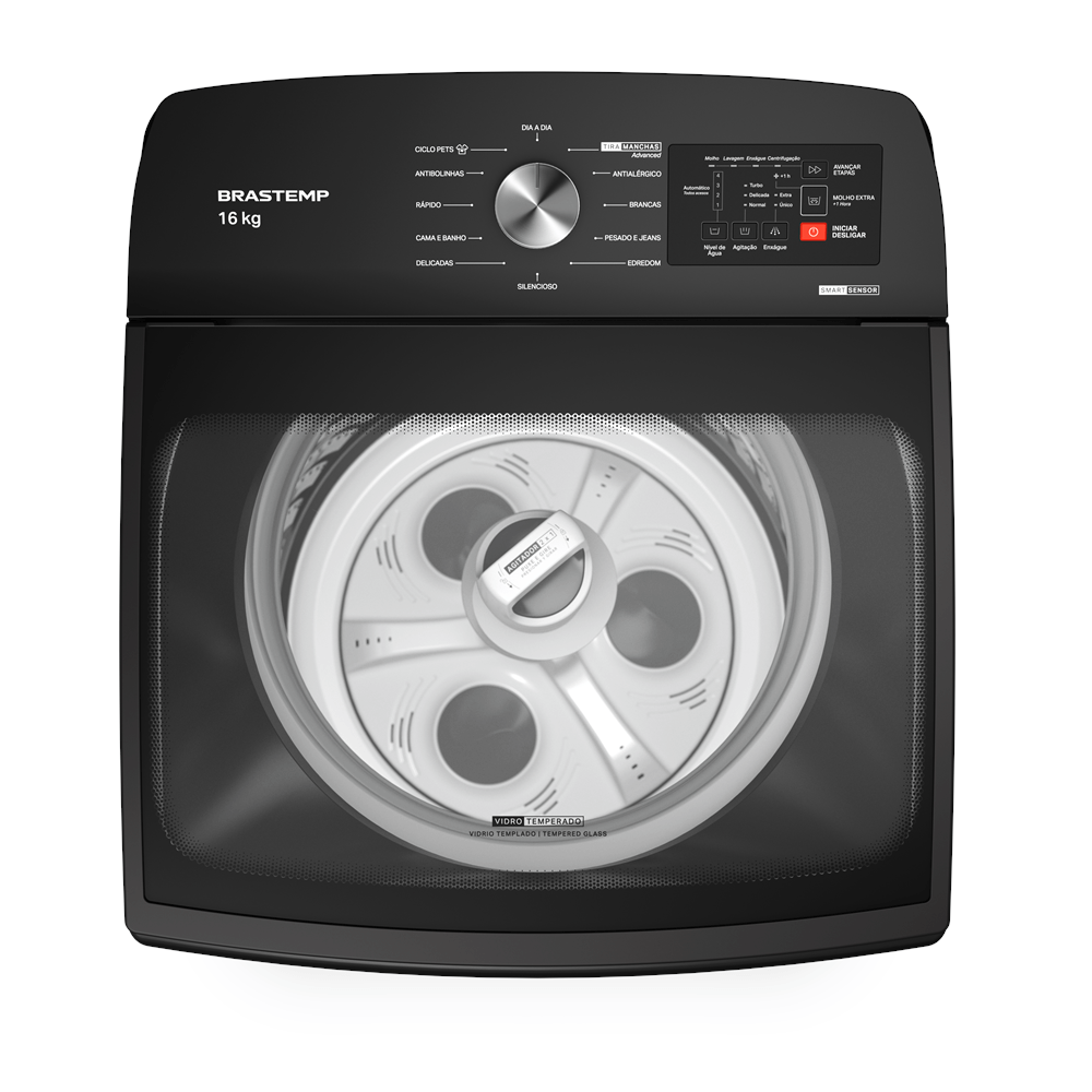 Máquina de Lavar Brastemp 16kg Cinza Platinum com Tecnologia Flex Wash e Ciclo Tira Manchas Advanced - 6