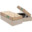 Ver imagem 1 de Cama Box Baú Solteiro: Colchão Espuma D33 Polar Pérola + Base CRC Suede Clean(88x188)