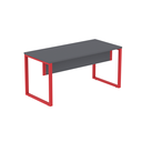 Ver imagem 3 de Mesa Madeira M150/70P25TUB 150cm Industrial Grafito e Vermelho Cinza
