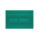 Ver imagem 1 de Capacho de Porta Pvc Antiderrapante 60x40cm - Zig Zag Verde