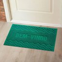 Ver imagem 2 de Capacho de Porta Pvc Antiderrapante 60x40cm - Zig Zag Verde