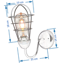 Ver imagem 2 de Arandela Parede Aramado Lampshape Preta Sala Corredor