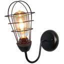 Ver imagem 1 de Arandela Parede Aramado Lampshape Preta Sala Corredor