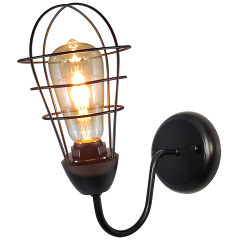 Arandela Parede Aramado Lampshape Preta Sala Corredor
