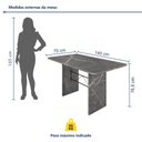 Ver imagem 3 de Conjunto Sala de Jantar 6 Cadeiras Tampo de Granito 140x75cm Bianca Prata Martelado Prata/Renda