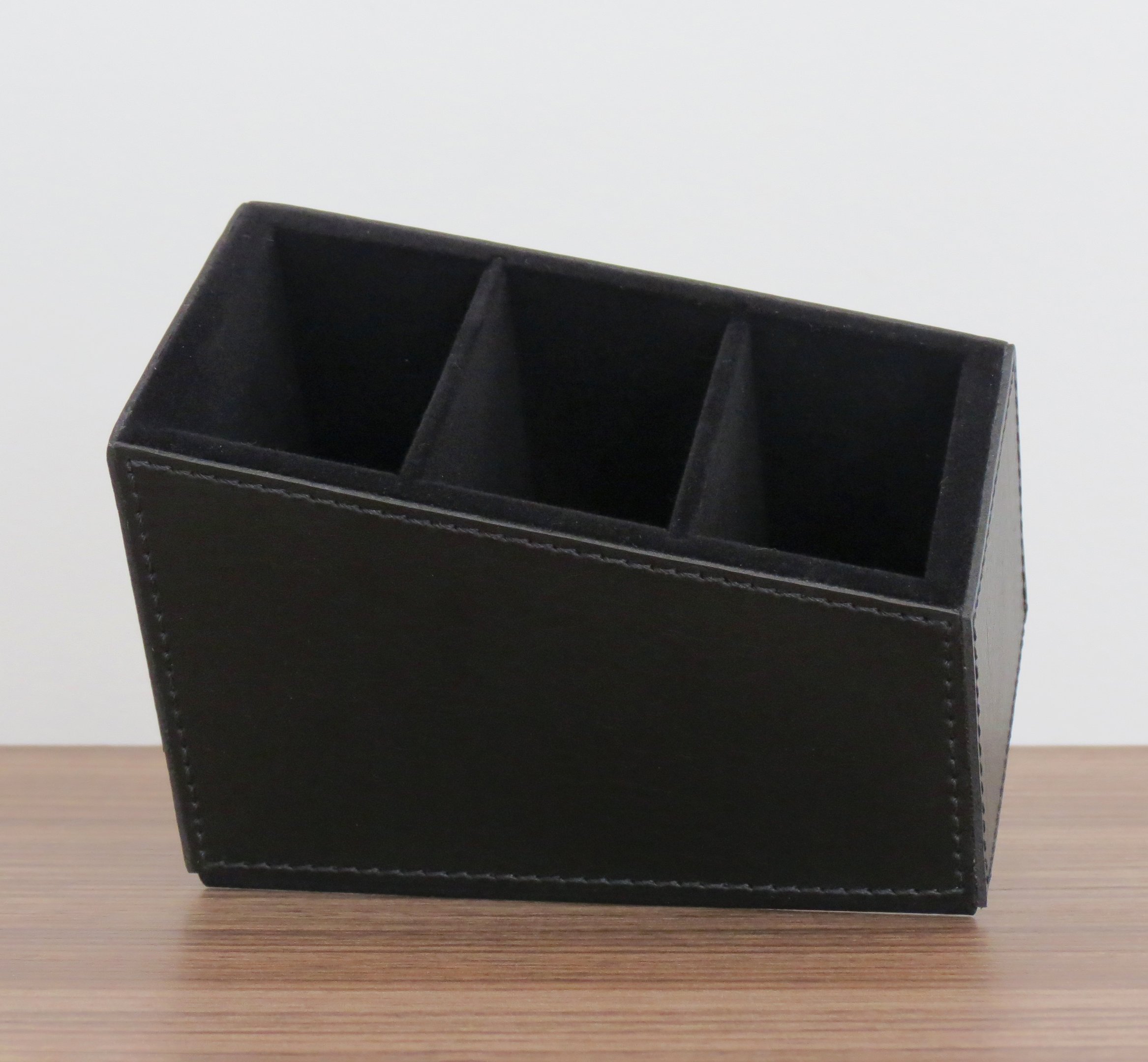 Kit Organização de Mesa em Corino Cor Preto 5 Peças - 8