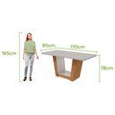 Ver imagem 3 de Conjunto Sala de Jantar Mesa Apogeu 170 Tampo Vidro Off White com 6 Cadeiras Apogeu - Lopas Amendoa