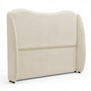 Ver imagem 2 de Cabeceira Orgânica para Cama Box Queen Size Luma 160cm Bouclê Bege - Desk Design