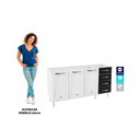 Ver imagem 2 de Módulo Cozinha Telasul Star New Balcão 3 Portas e 4 Gavetas s/ Tampo 120cm Branco/Preto