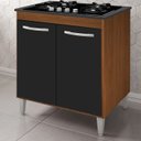Ver imagem 2 de Balcao 75 Cm com Tampo para Cooktop 4 Bocas 9250 Savana Preto Mobbs