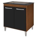 Ver imagem 1 de Balcao 75 Cm com Tampo para Cooktop 4 Bocas 9250 Savana Preto Mobbs