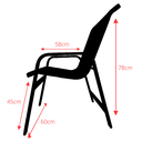 Ver imagem 4 de Kit para Área Gourmet Lótus: Mesa 90 Cm e 4 Poltronas em Alumínio Resistente