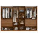 Ver imagem 5 de Guarda Roupa Casal 6 Portas e 6 Gavetas Atrice Nogueira Touch/nude Prime - Demóbile